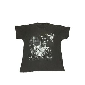 Vintage Bruce Lee Shirt Size M The Dragon Movie Promo T Shirt Thrashed Fader‎